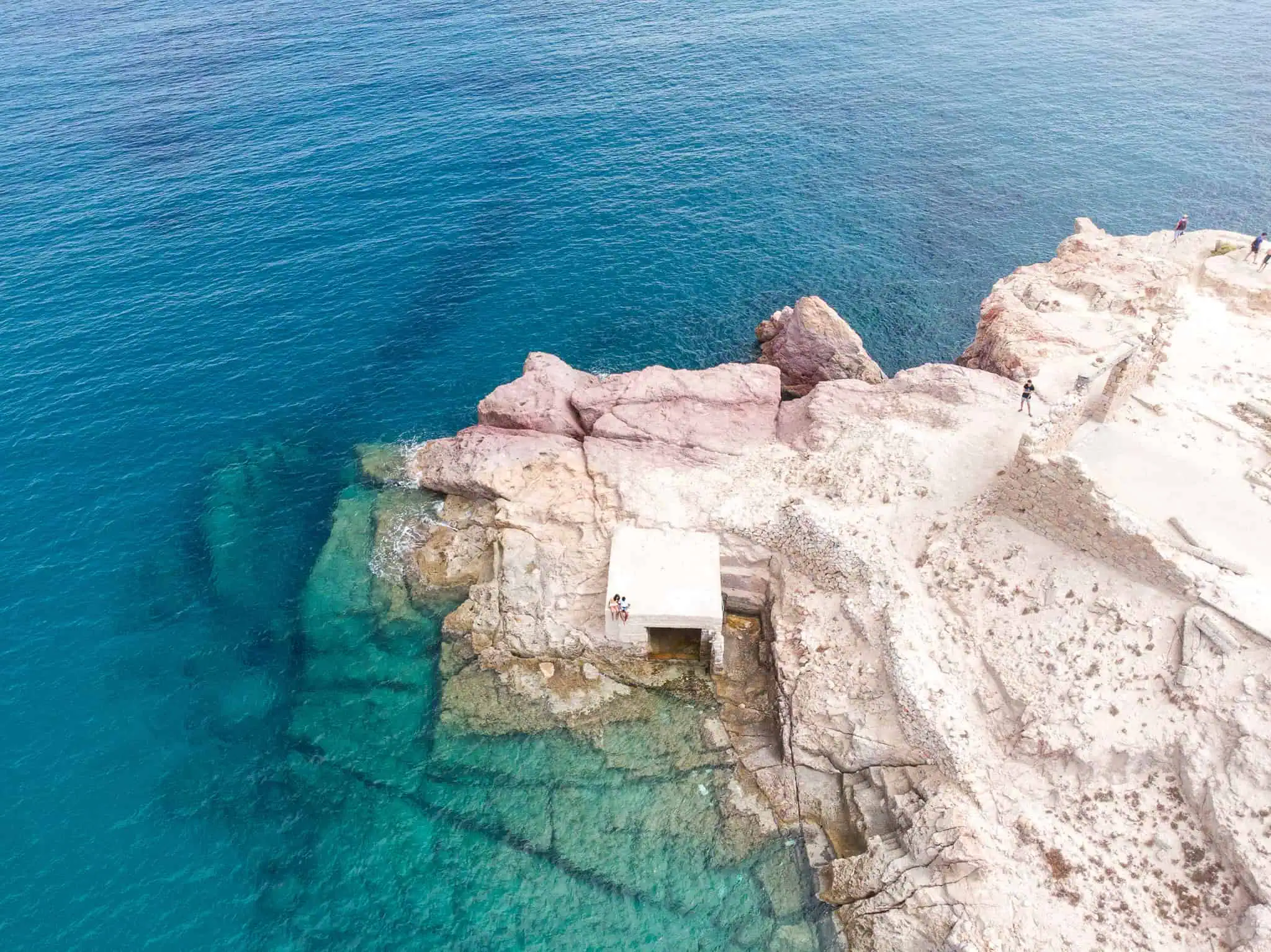 drone view of fyropotamos beach definitely a top of things to do in milos