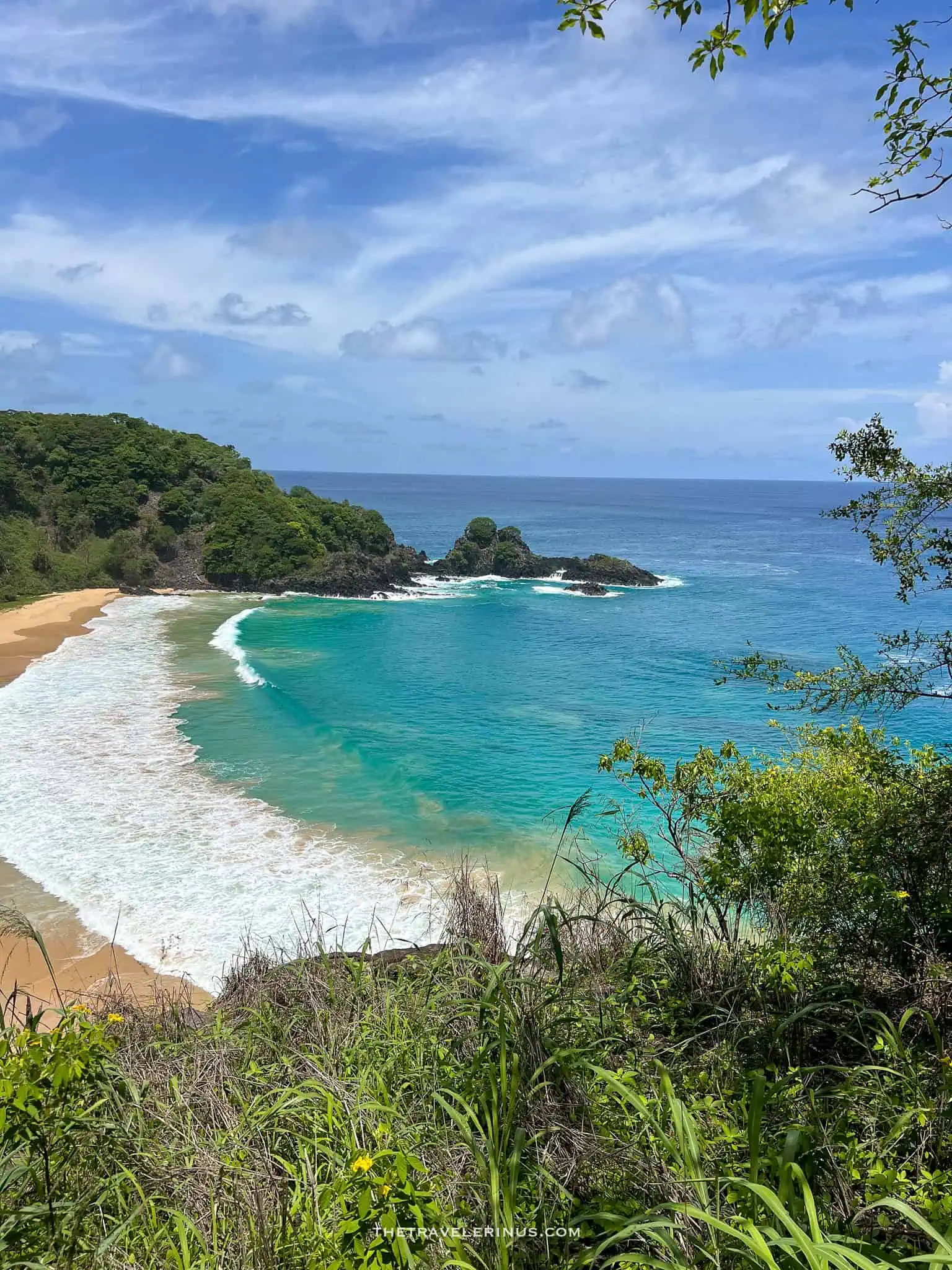 praia do Sancho from the lookout point, Fernando de Noronha 