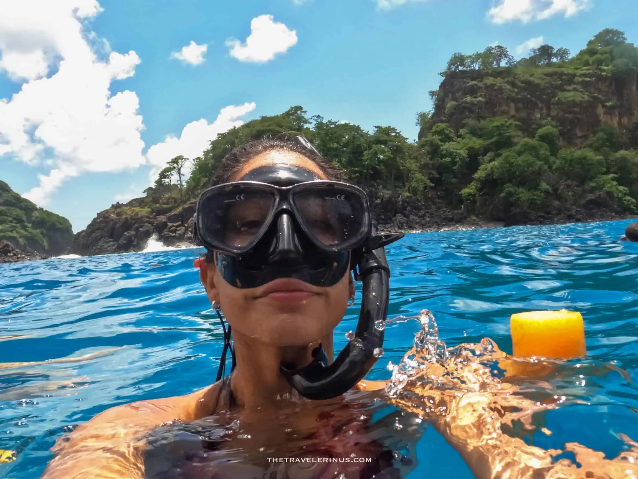 selfie of thais snorkeling, Fernando de Noronha 