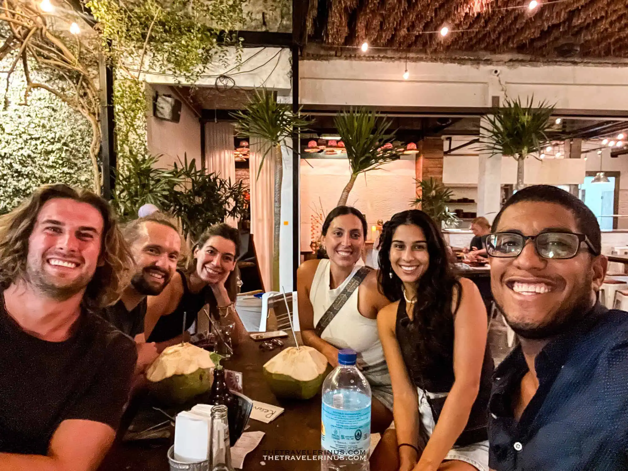 meet people while traveling, group of friends we met by approaching randomly 