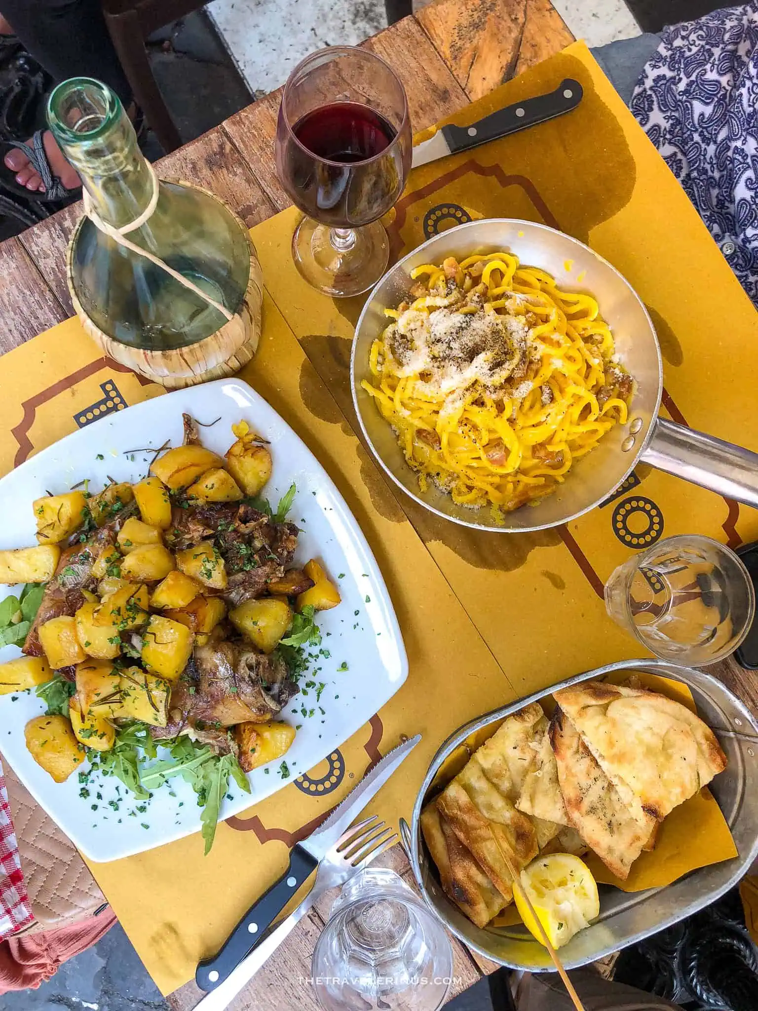 picture of carbonara and abbacchio in Tonnarello Trastevere