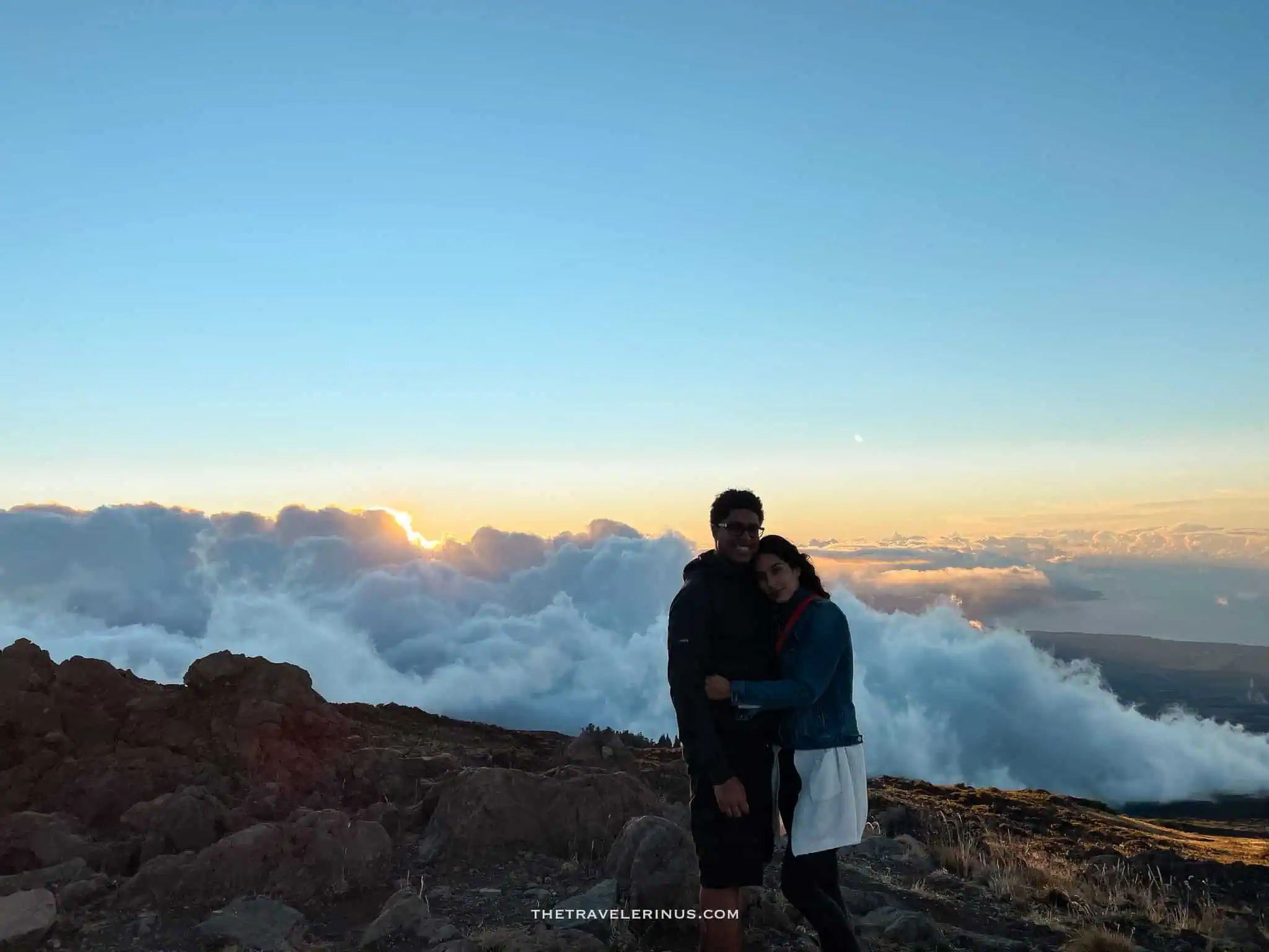 above the clouds in Maui, Hawaii. Travel and love 